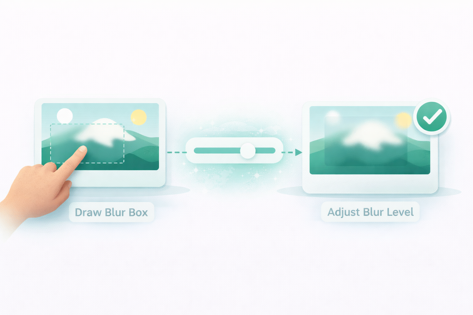 Draw blur boxes anywhere